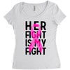 her fight is my fight Women's Triblend Scoop T-shirt