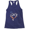 music expresses clef heart girls Racerback Tank