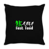 zombie fast food  funny Throw Pillow