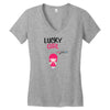 Lucky Girl (Lucky Girl - Lucky Guy Couples Design) Women's V-Neck T-Shirt