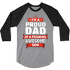 proud dad son 3/4 Sleeve Shirt