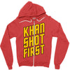 who shot first Zipper Hoodie
