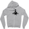 military attach helicopter gunship Zipper Hoodie