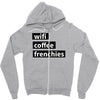 wifi, coffee, frenchies Zipper Hoodie