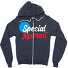 Text Zipper Hoodie
