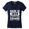 made in 1978 40 years of being awesome Women's V-Neck T-Shirt