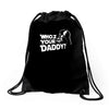 darth vader who's your daddy funny Drawstring Bags