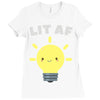 lit af kawaii light bulb Ladies Fitted T-Shirt