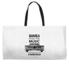 driver picks the music passenger shuts his cakehole Weekender Totes