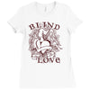 blind love fire heart Ladies Fitted T-Shirt