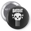 bassist skull Pin-back button