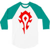 world of warcraft mists of pandaria horde 3/4 Sleeve Shirt