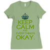 keep calm everything okay Ladies Fitted T-Shirt