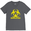 biohazard emo gamer cool rock music V-Neck Tee