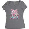 mushroom party Women's Triblend Scoop T-shirt