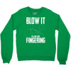 alien blow it fingering Crewneck Sweatshirt