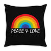 Peace &amp; Love Throw Pillow