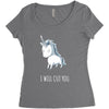 stabby the unicorn Women's Triblend Scoop T-shirt