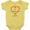 geek love shirt Baby Onesie