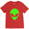 uomo alieno ufo stampa verde fluo divertente mitiche V-Neck Tee