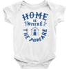home is where the paws are Baby Onesie