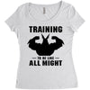 Training to be Like All Might Women's Triblend Scoop T-shirt