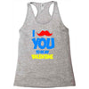 moustache you to be my valentine Racerback Tank