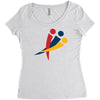 red blu yellow Women's Triblend Scoop T-shirt