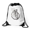 bike 'til you barf Drawstring Bags