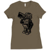 dance robot music old Ladies Fitted T-Shirt