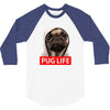 pug life 3/4 Sleeve Shirt