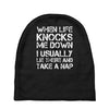 when life knocks me down Baby Beanies