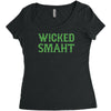 wicked smaht funny Women's Triblend Scoop T-shirt