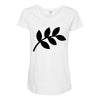 daun hitam Maternity Scoop Neck T-shirt