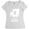 i want to believe Women's Triblend Scoop T-shirt