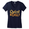 quest &amp; chill Women's V-Neck T-Shirt
