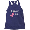junior's breast cancer awareness i wear pink Racerback Tank