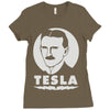 nikola tesla (2) Ladies Fitted T-Shirt
