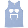 aviator sunglasses horseshoe fu manchu biker mustache Tank Top