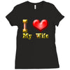 i heart my wife Ladies Fitted T-Shirt