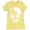 yin yang skull (2) Ladies Fitted T-Shirt