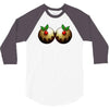 christmas pudding boobs funny 3/4 Sleeve Shirt