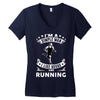 simple man running Women's V-Neck T-Shirt