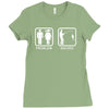 fishing   problem solved mens funny Ladies Fitted T-Shirt