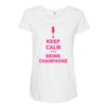 keep calm and drink champagne Maternity Scoop Neck T-shirt