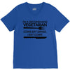 i'm a secondhand vegetarian. cows eat grass, i eat cows. V-Neck Tee