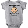 My Mom Is The World's Best Teacher Baby Bodysuit