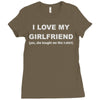 i love my girlfriend Ladies Fitted T-Shirt