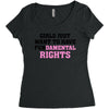 girls just want to have fundamental rights Women's Triblend Scoop T-shirt