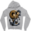 skull anchor Zipper Hoodie